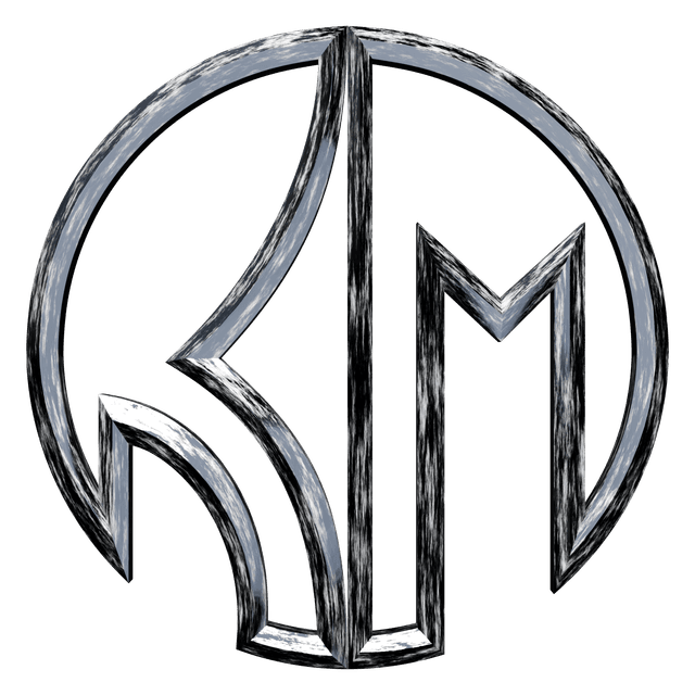 RUMAXIX - 3D metallic RM monogram logo